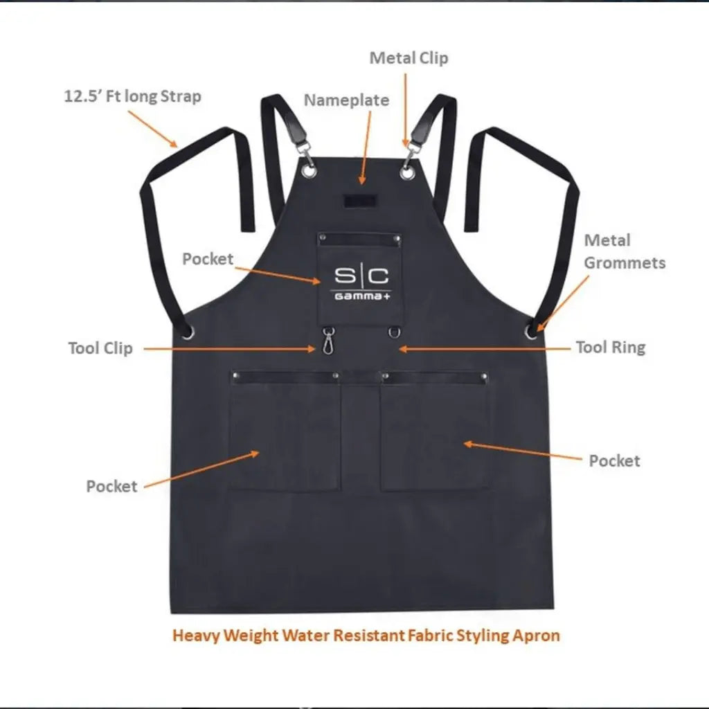 Heavy Weight Waterproof Professional Barber/Salon Apron Cross-Back Strap - BUYBARBER.COM
