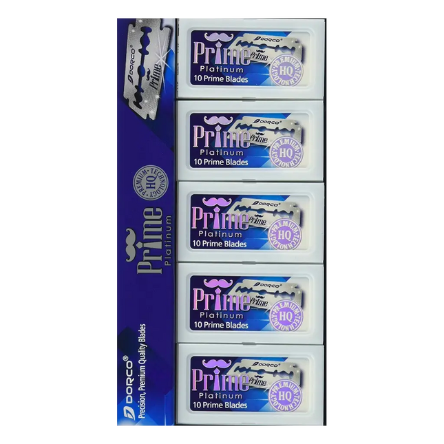 Dorco Prime Platinum Double Edge Razor Blades 100pk - BUYBARBER.COM