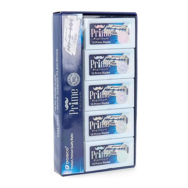 Dorco Prime Platinum Double Edge Razor Blades 100pk - BUYBARBER.COM