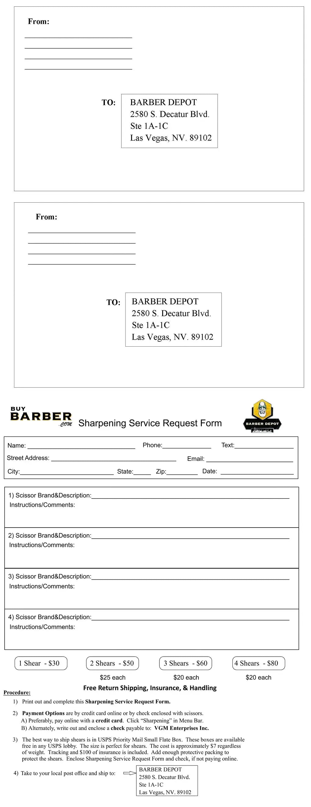 Professional Clipper Blade and Shears Sharpening Service - BUYBARBER.COM