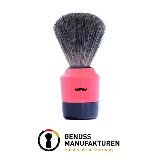 Art Collection Shaving Brush- Pure Badger-Coral- 21mm - BUYBARBER.COM