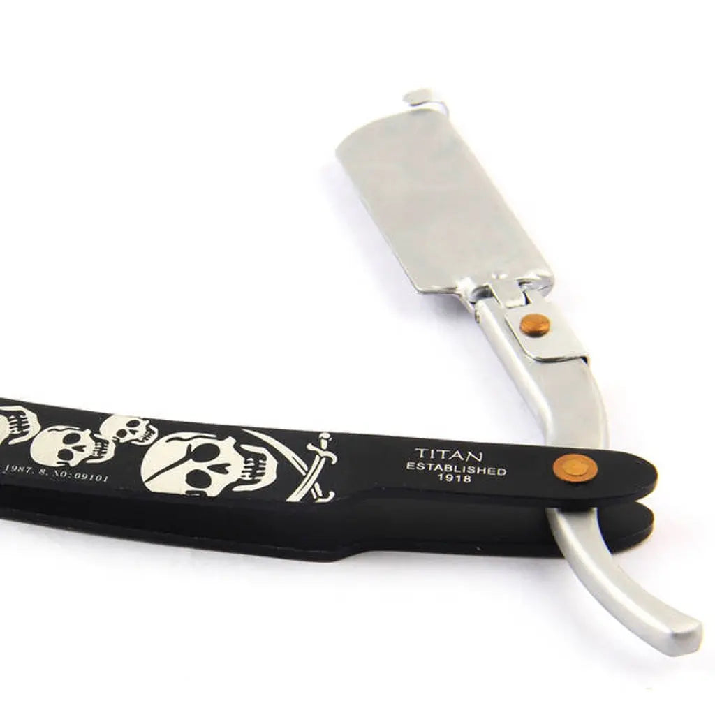 Titan Skull Straight  Razor - BUYBARBER.COM