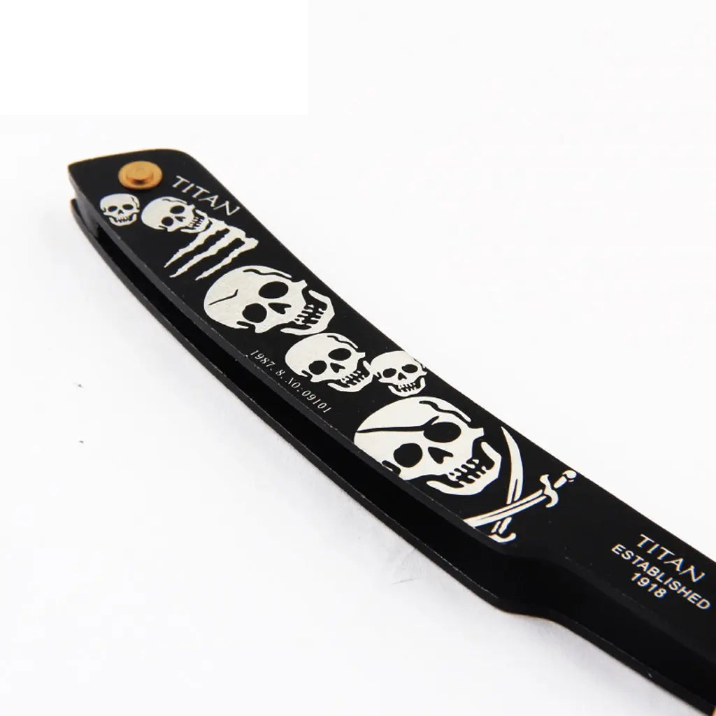 Titan Skull Straight  Razor - BUYBARBER.COM