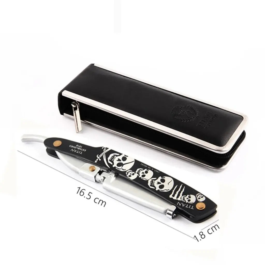 Titan Skull Straight  Razor - BUYBARBER.COM