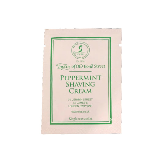 Peppermint Shaving Cream Sachet 5ml/.17fl oz - BUYBARBER.COM