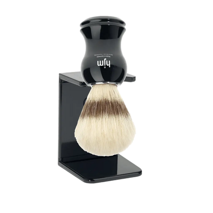 HJM Stand For Shaving Brush Black - BUYBARBER.COM