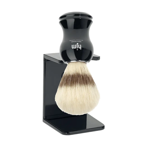 HJM Stand For Shaving Brush Black - BUYBARBER.COM