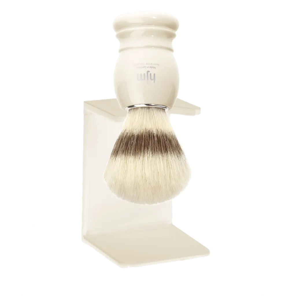 HJM Stand For Shaving Brush Ivory - BUYBARBER.COM