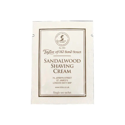 Sandalwood Shaving Cream Sachet 5ml/.17fl oz - BUYBARBER.COM